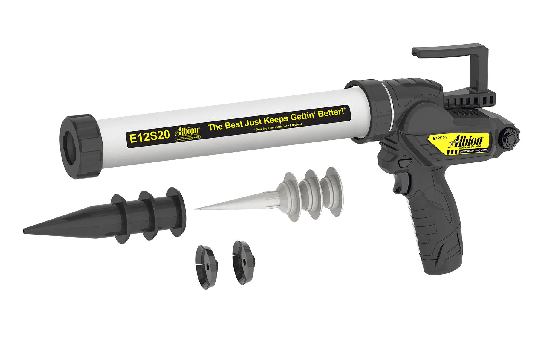 Albion E12S20 12v Cordless Sausage Gun with Charger and Battery